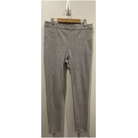SPANX Jean-ish Ankle Leggings Gray Python - Picture 2 of 5